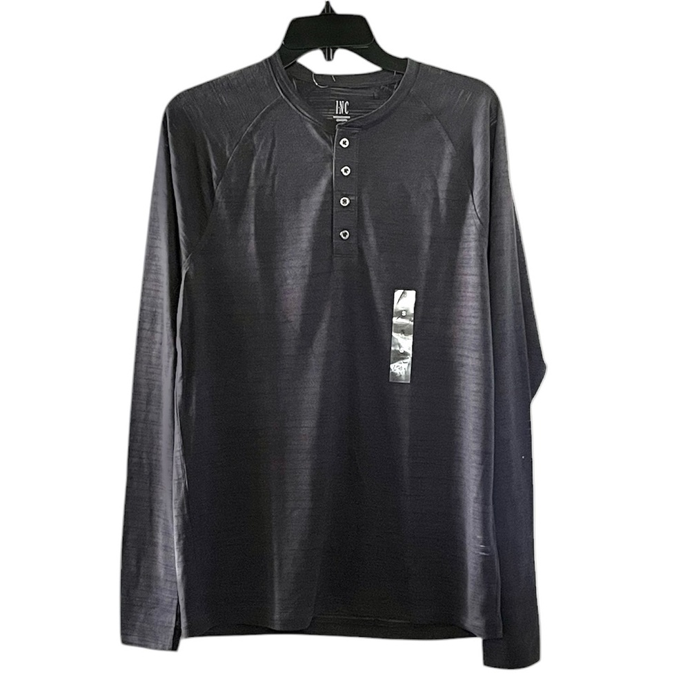 INC International Concepts Men's Black Long Sleeve Shirt